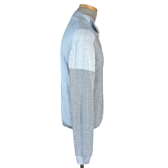 Dark Black Men’s Gray 1/4 Zip Cotton Blend Sweater Size Large EUC - Picture 7 of 12